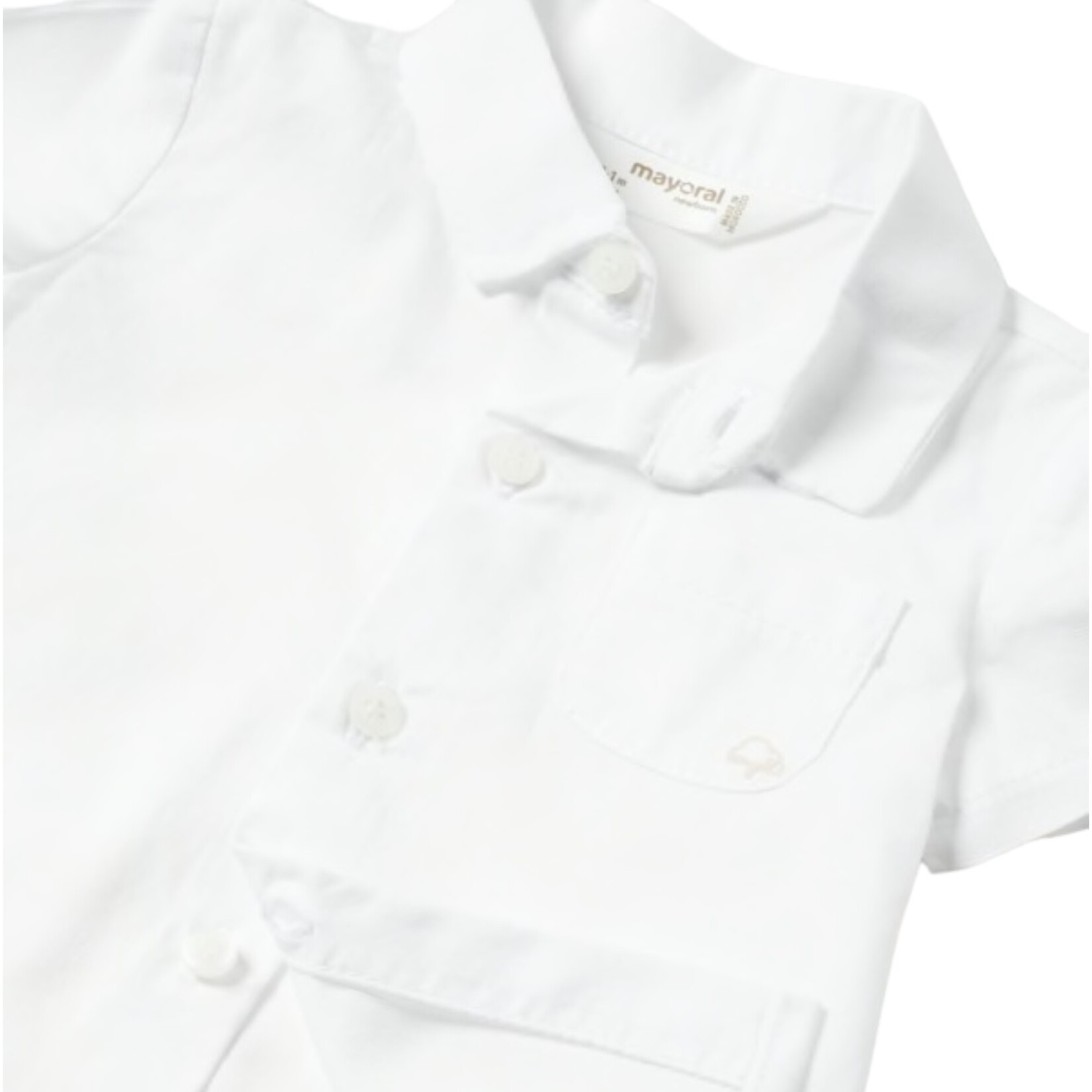 Mayoral White Baby Button Down Shirt