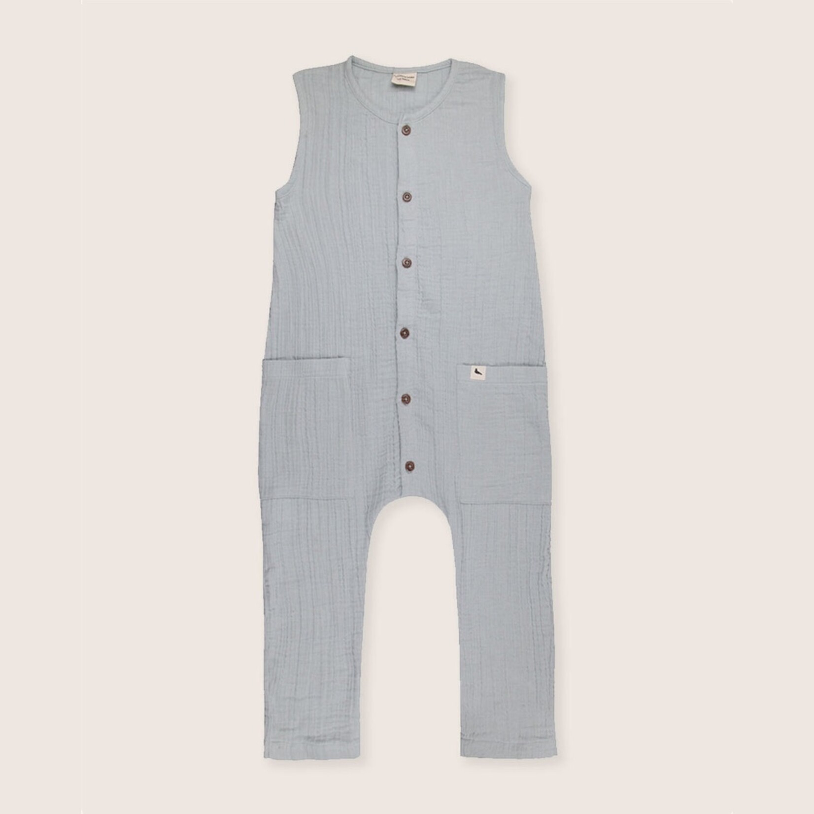 Turtledove London Sky Gauze Dungaree - Size 1-2Y