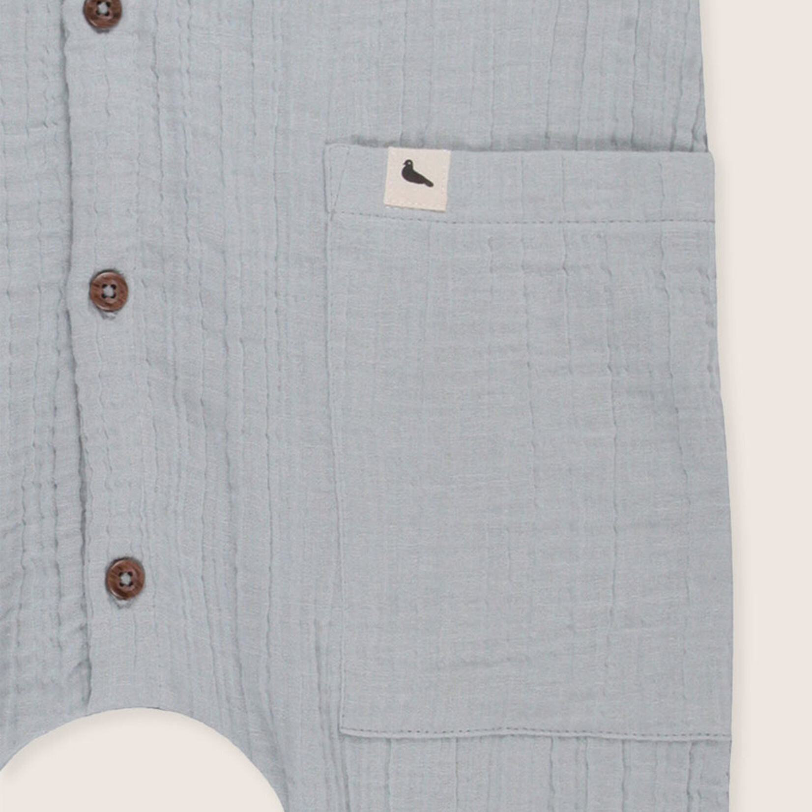 Turtledove London Sky Gauze Dungaree - Size 1-2Y