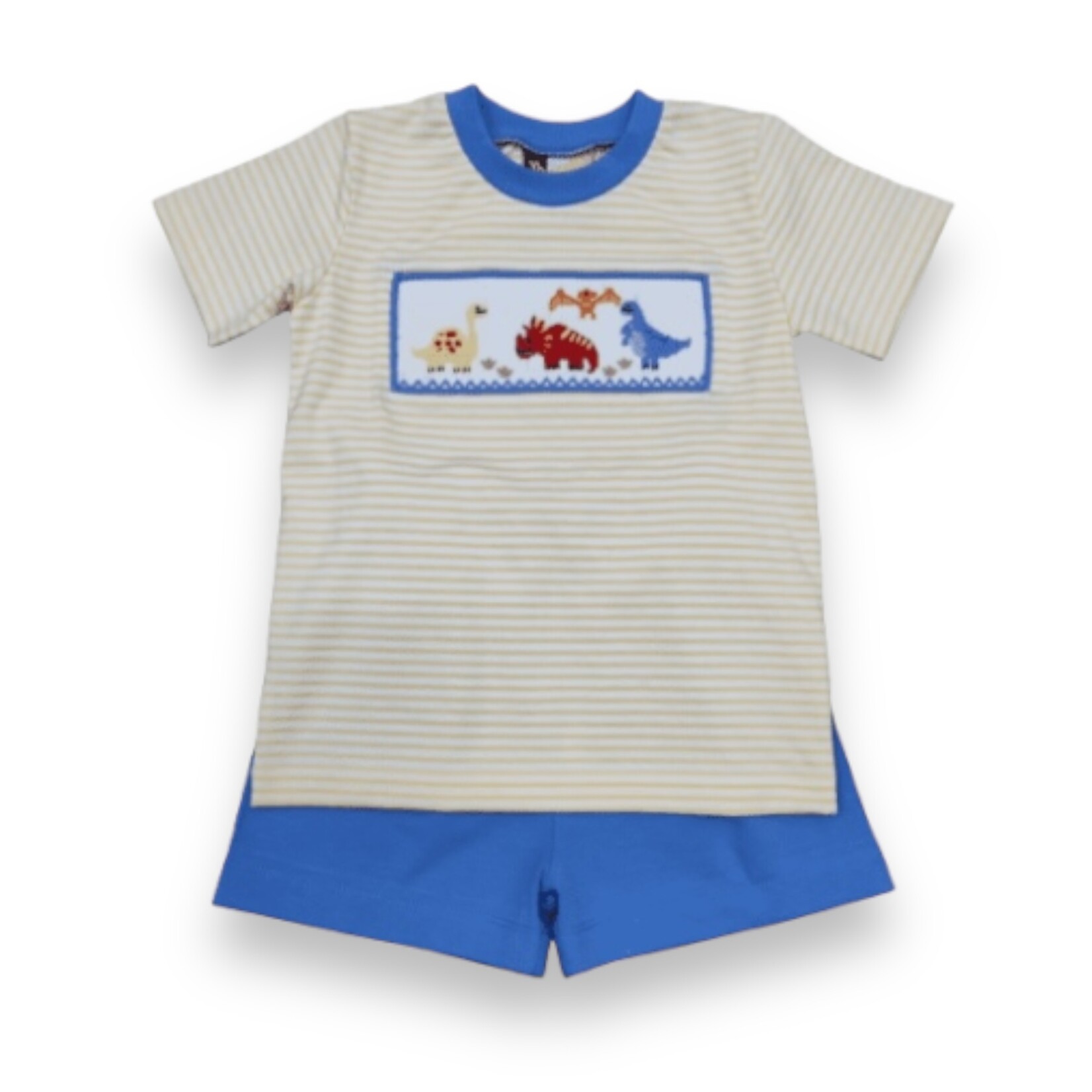 Banana Split Dinosaur Smocked Short Set