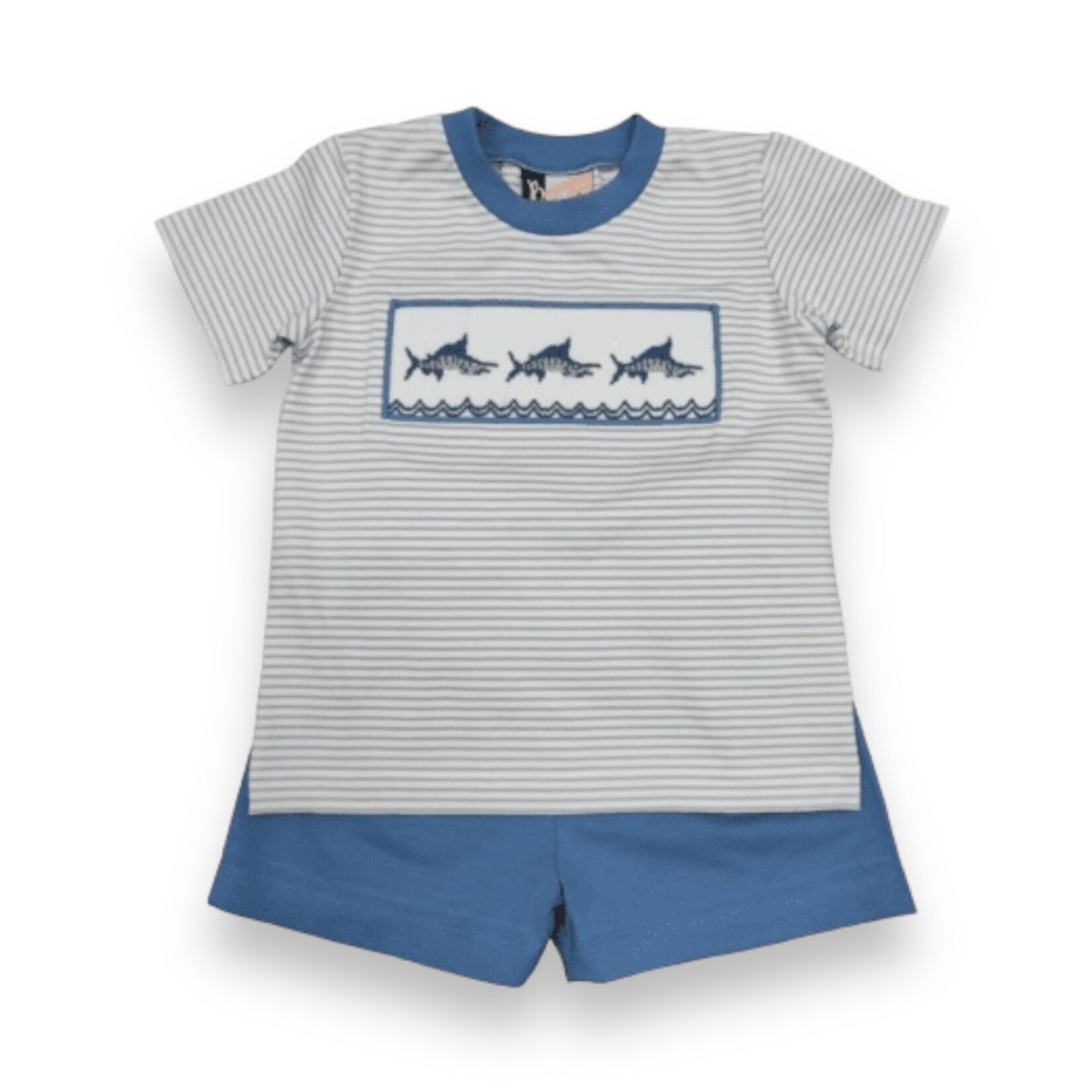 Banana Split Sailfish Smocked Short Set