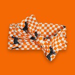 Southern Slumber Checkered Coonhound Bow Headband #24-699
