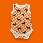 Southern Slumber Checkered Coonhound Romper