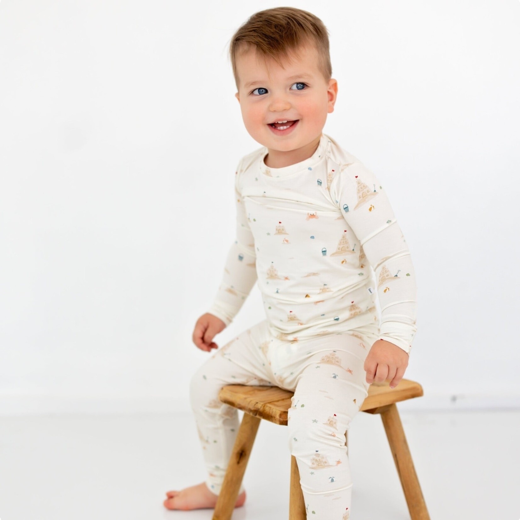 Brave Little Ones Sandcastles Bamboo PJ Set