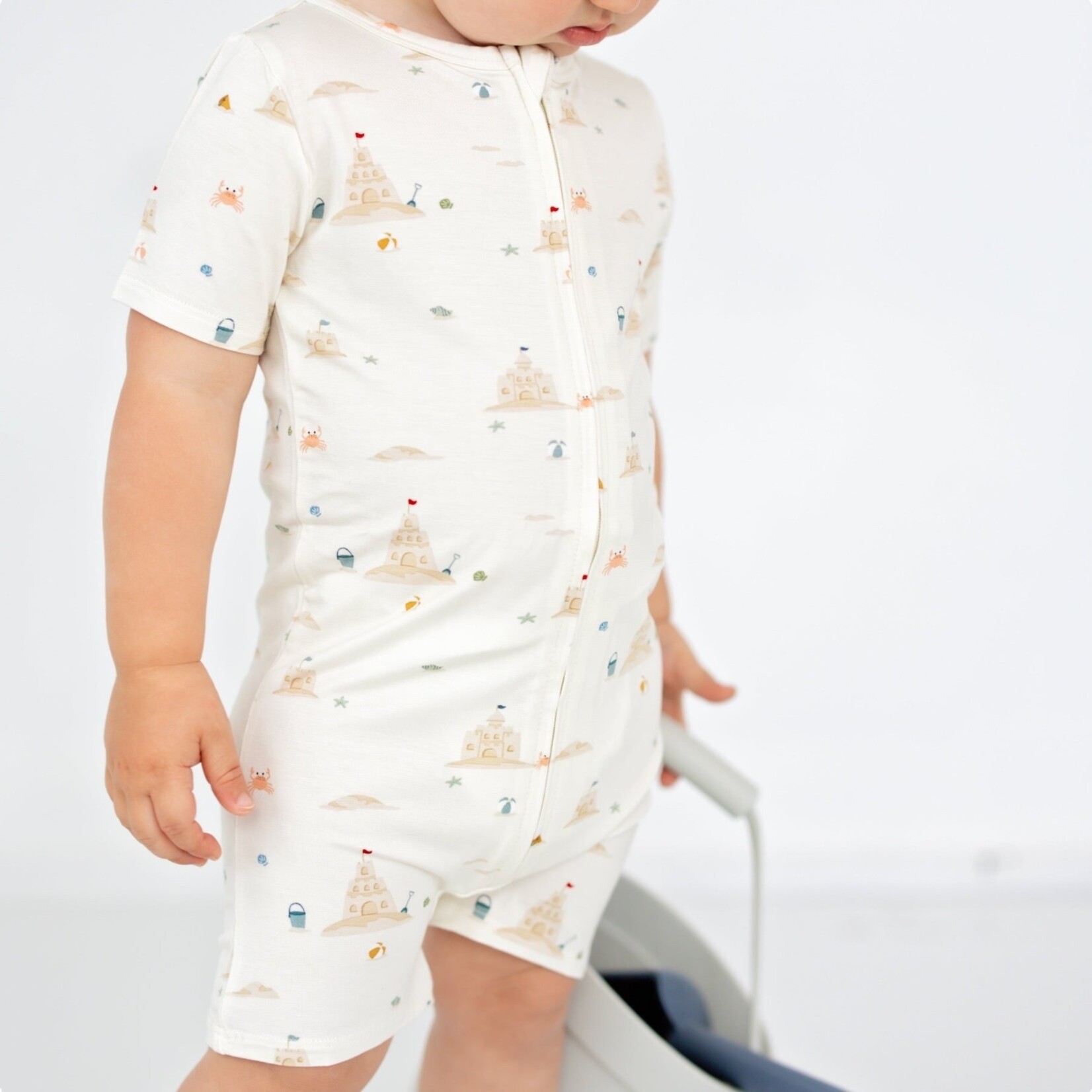 Brave Little Ones Sandcastles Short Zip Romper