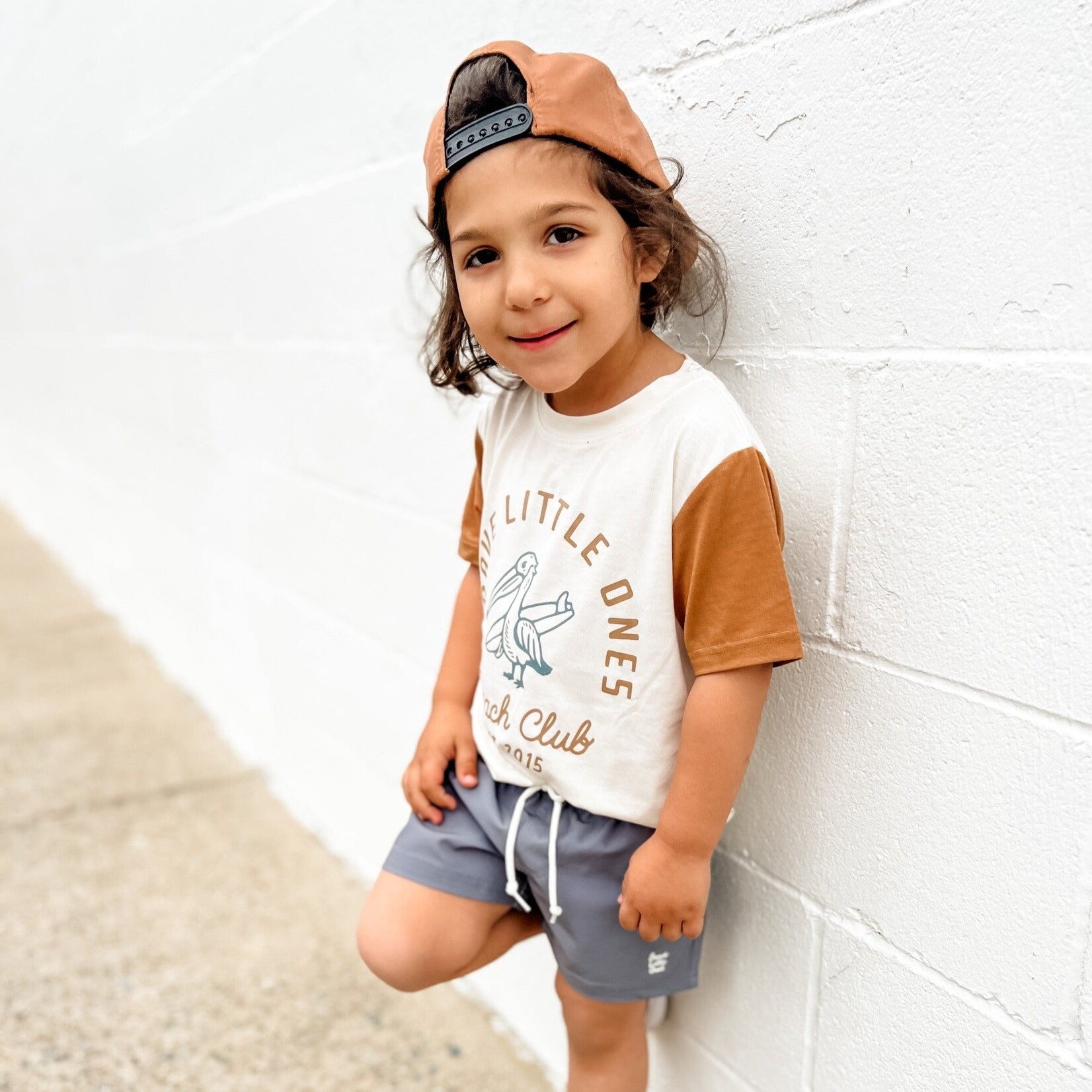 Brave Little Ones Slate Navy Swim Trunks