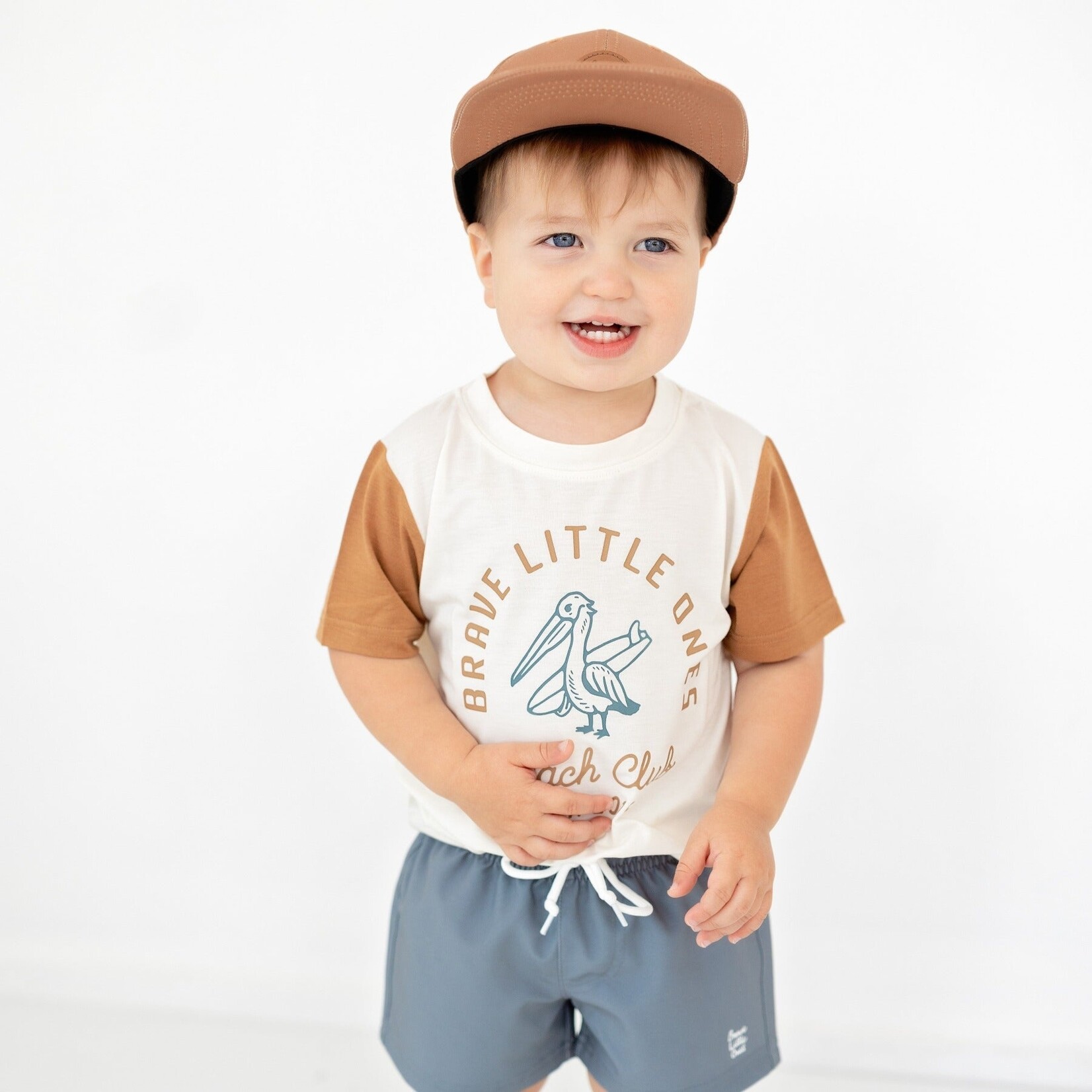 Brave Little Ones Slate Navy Swim Trunks