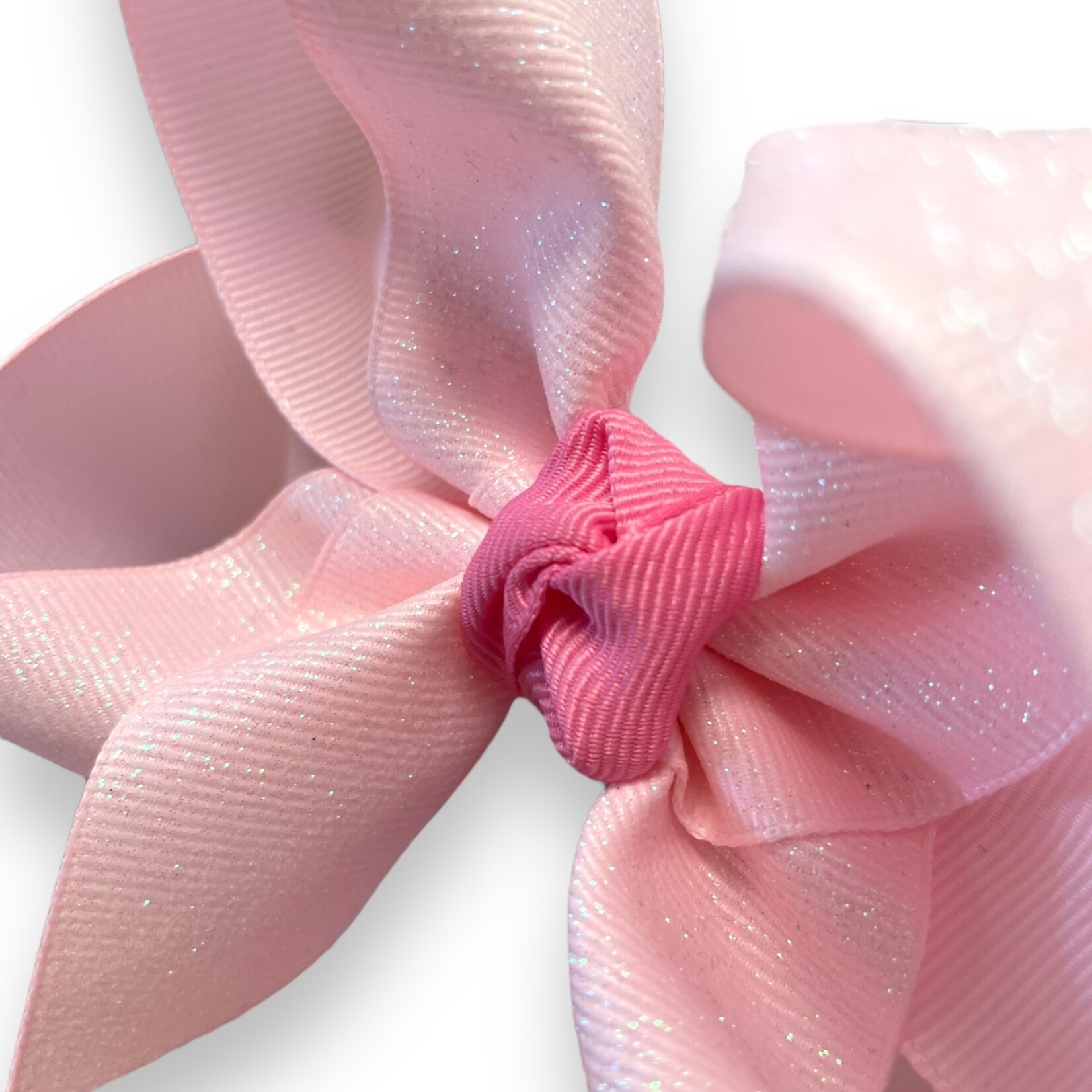 5" Pink/Pink Sparkle Bow