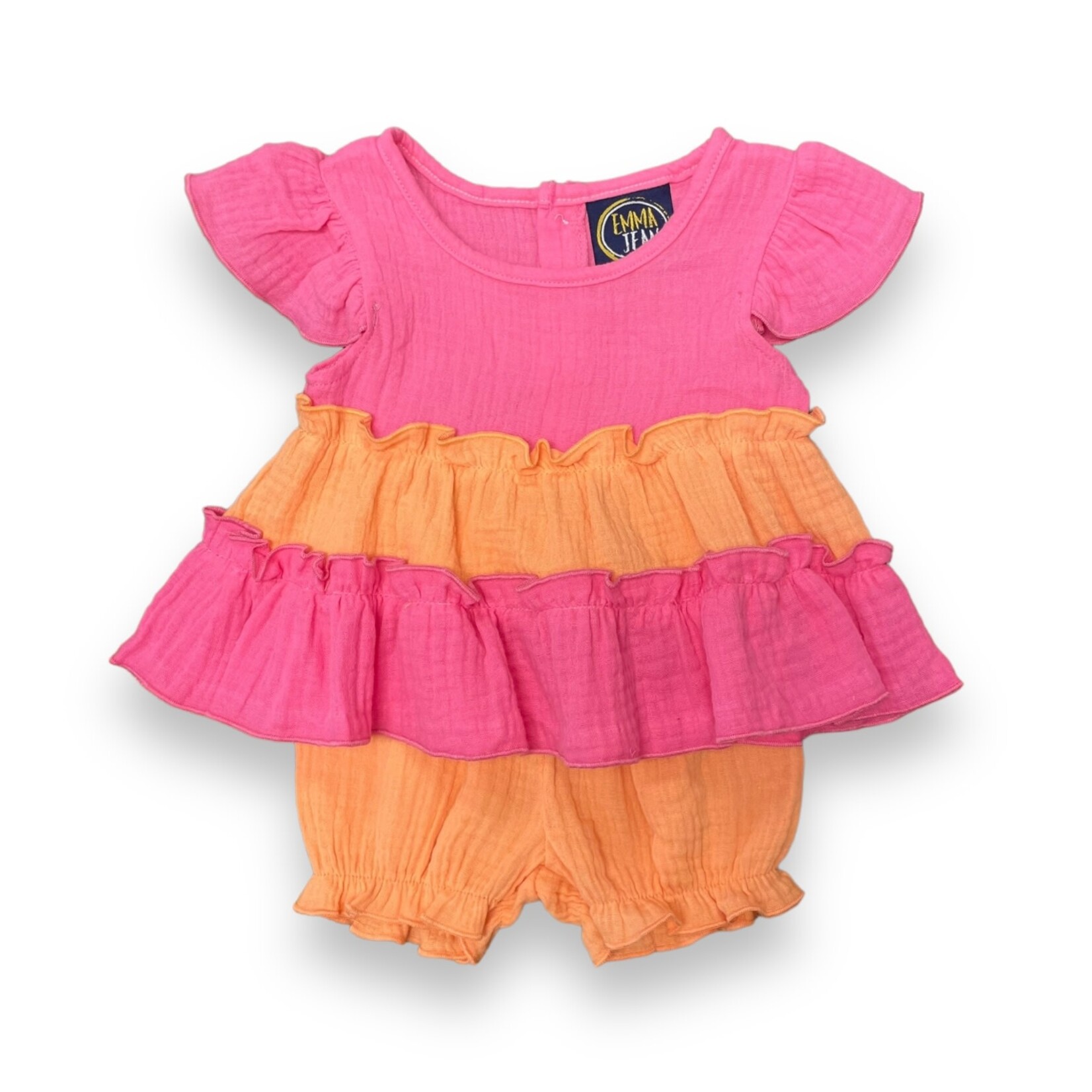 Emma Jean Pink & Orange Bloomer Set