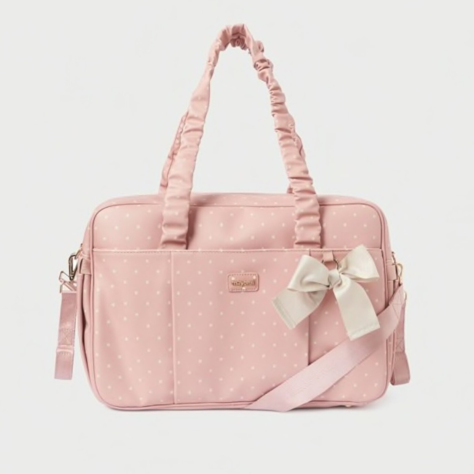 Mayoral Polka Dot Diaper Bag Set - Pink