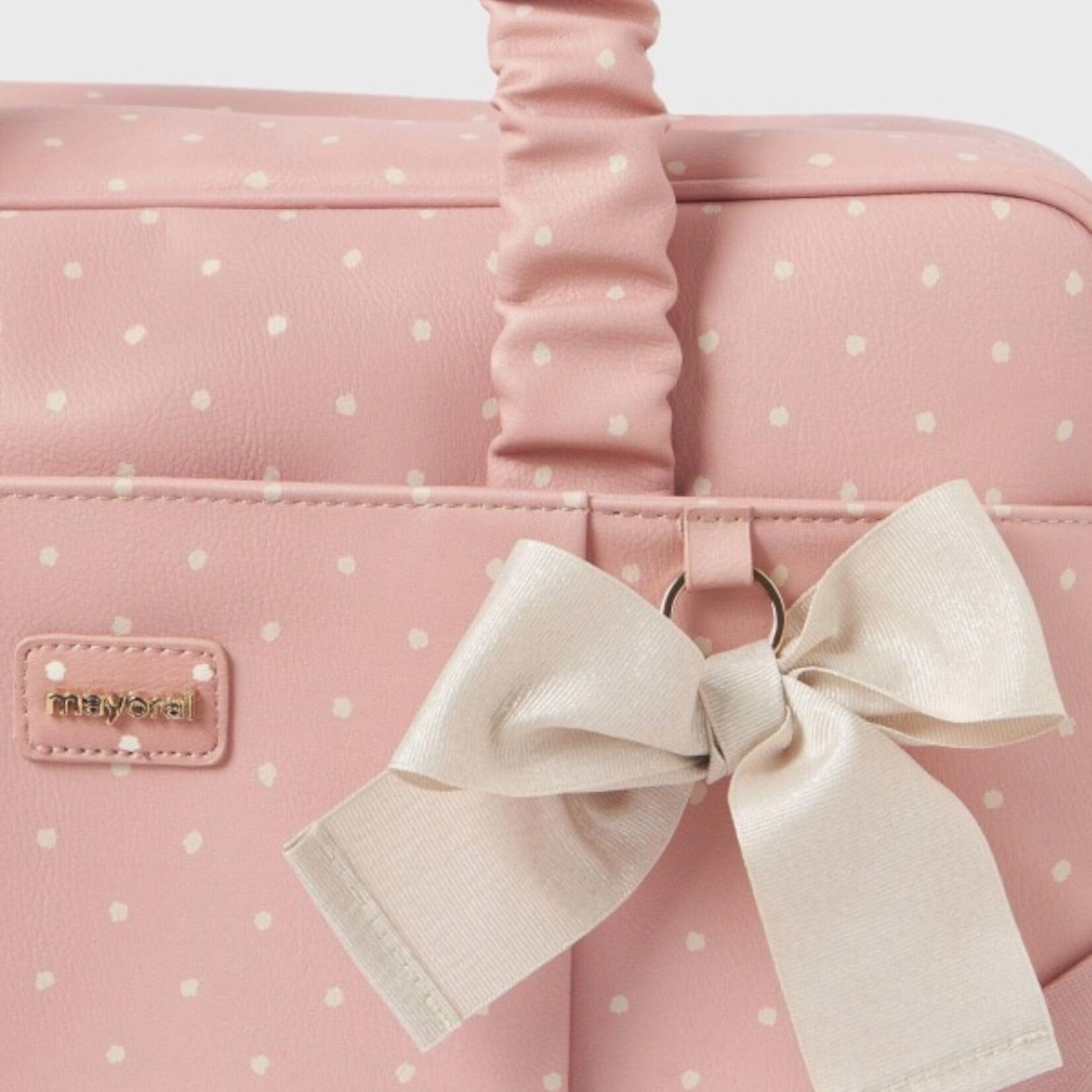 Mayoral Polka Dot Diaper Bag Set - Pink