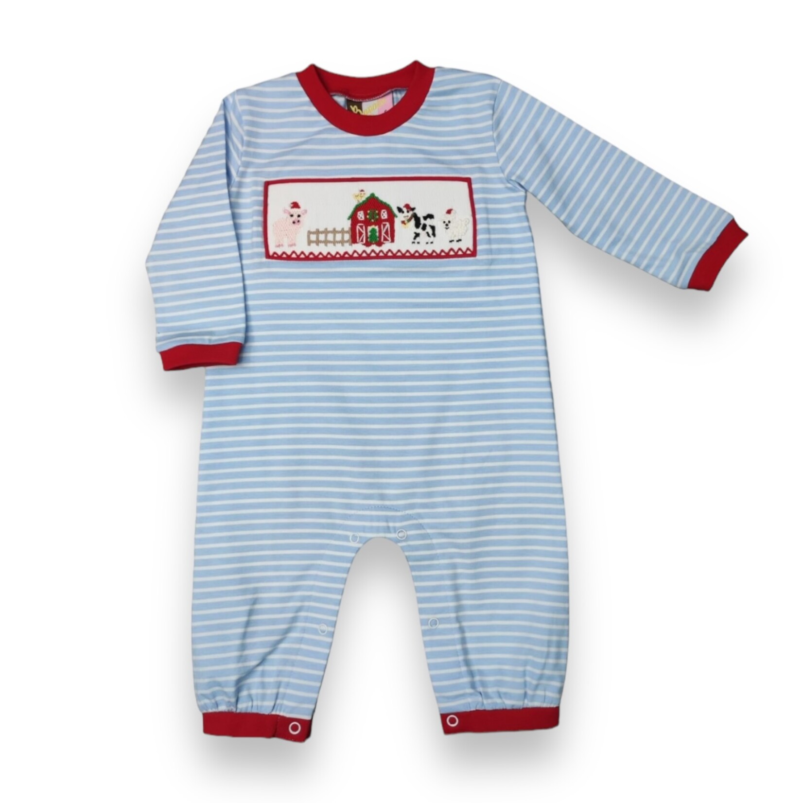 Banana Split Christmas on the Farm Boy Romper