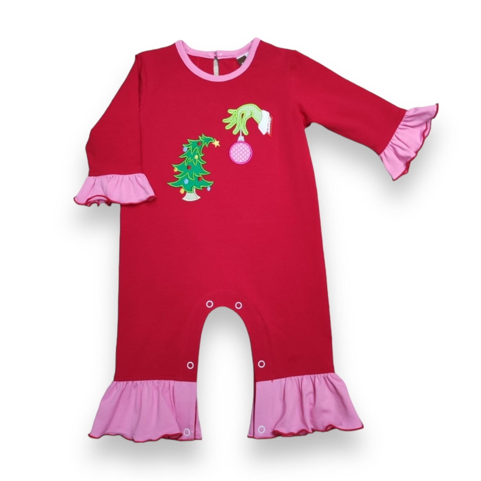 Banana Split Green & Grumpy Girl Romper