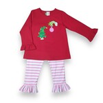 Banana Split Green & Grumpy Ruffle Pant Set