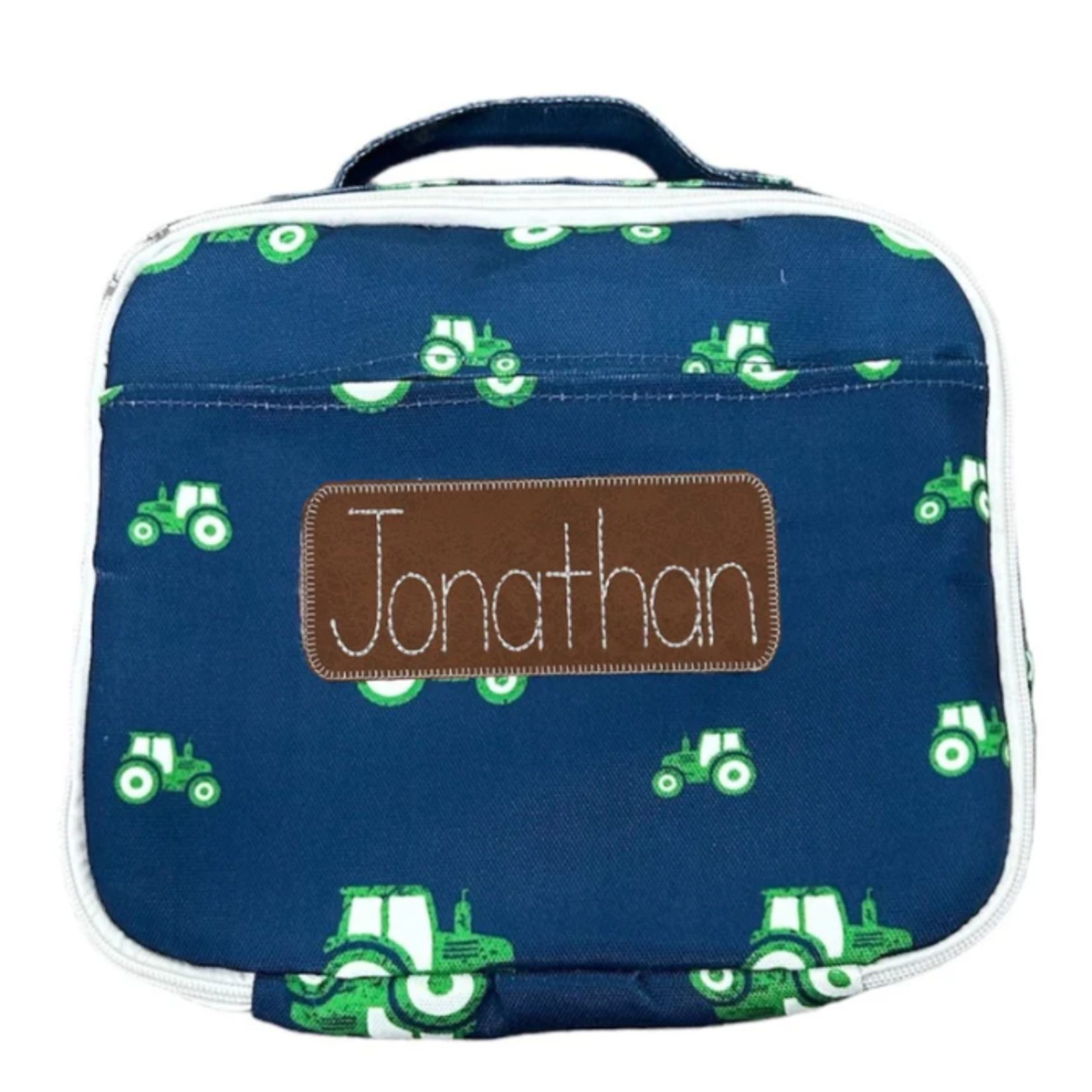 Tractors on Navy Lunch Bag