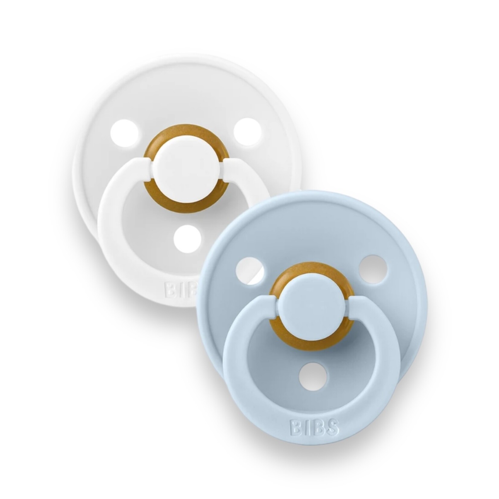BIBS Colour Paci 2PK - White/Blue