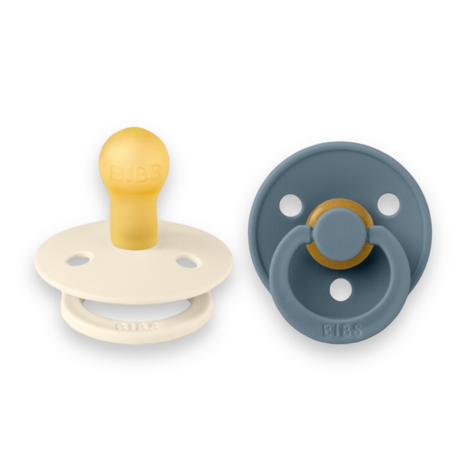 BIBS Colour Paci 2PK - Ivory/Petrol