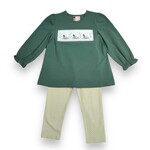 Banana Split Mallard Duck Smocked Legging Set