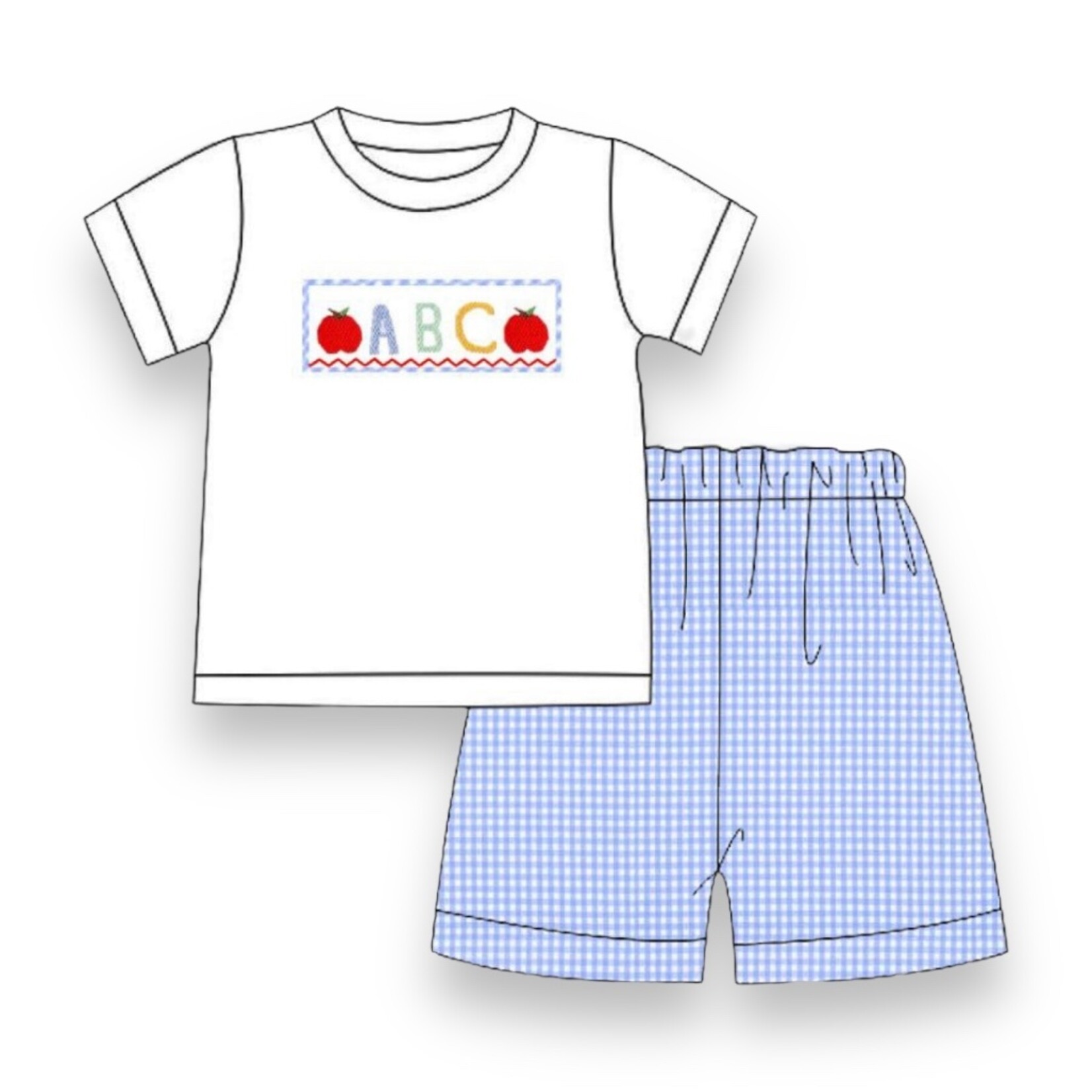 City Beautiful ABC Smocked Short Set