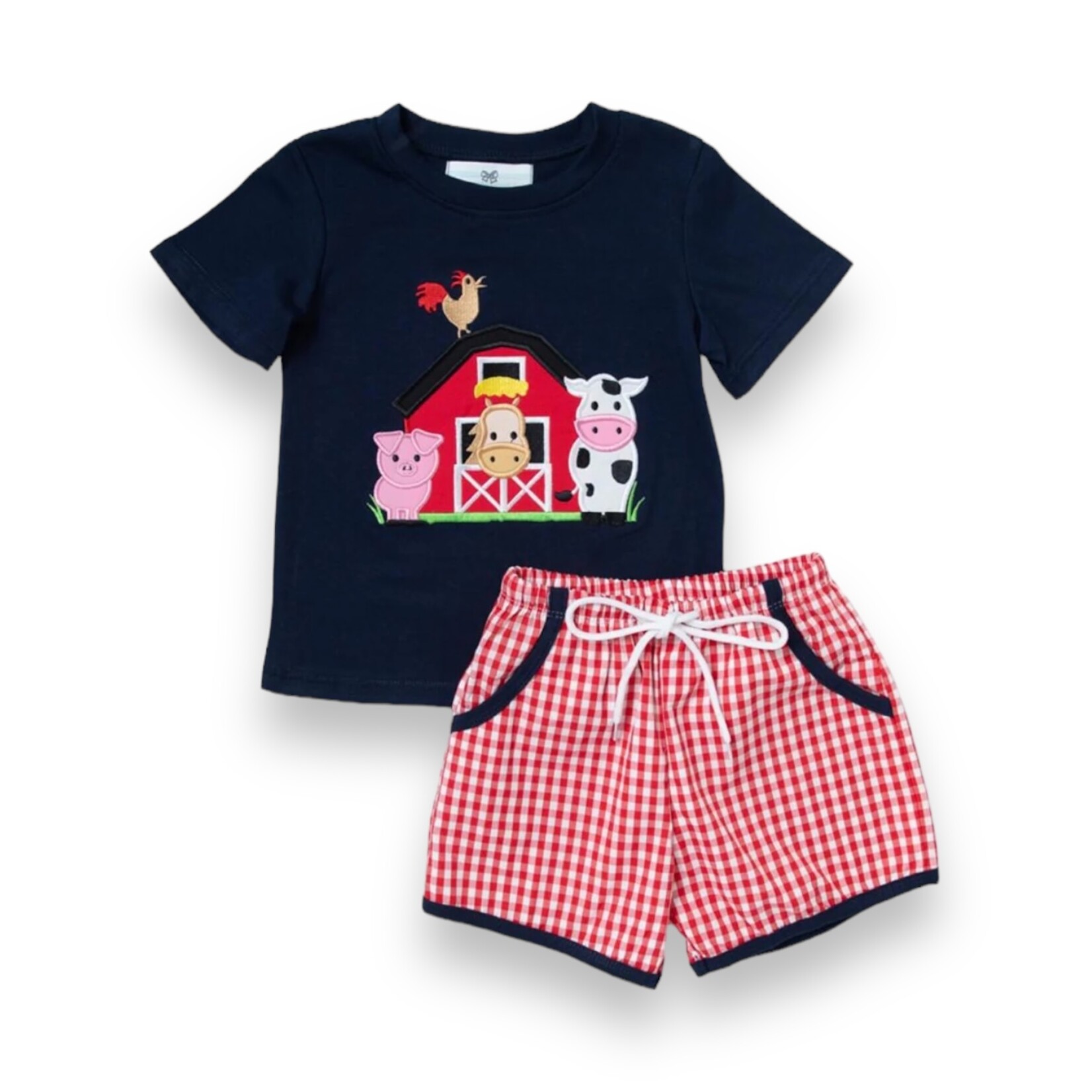 City Beautiful Navy Farm Boy Short Set
