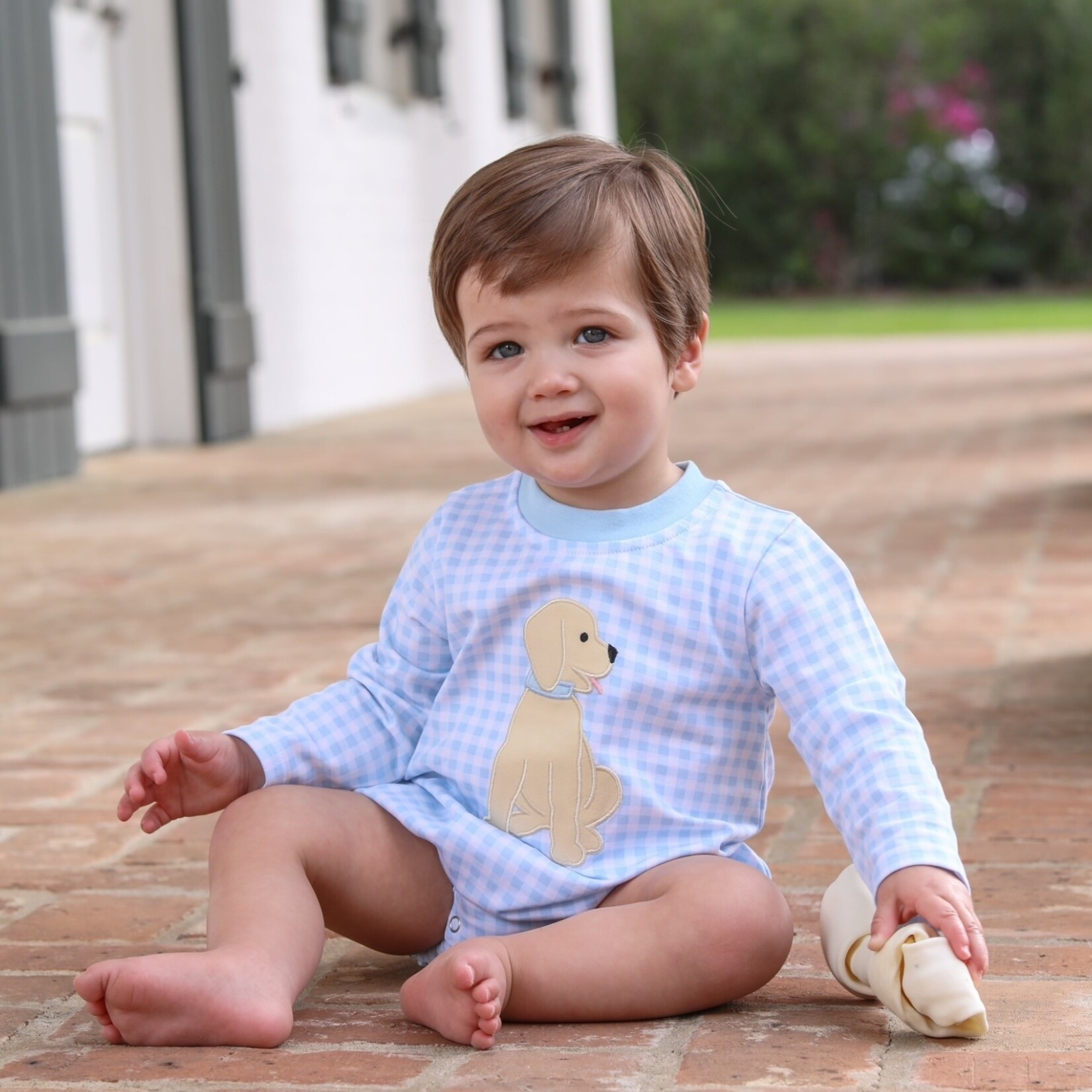 Trotter Street Kids Puppy Gingham Bubble