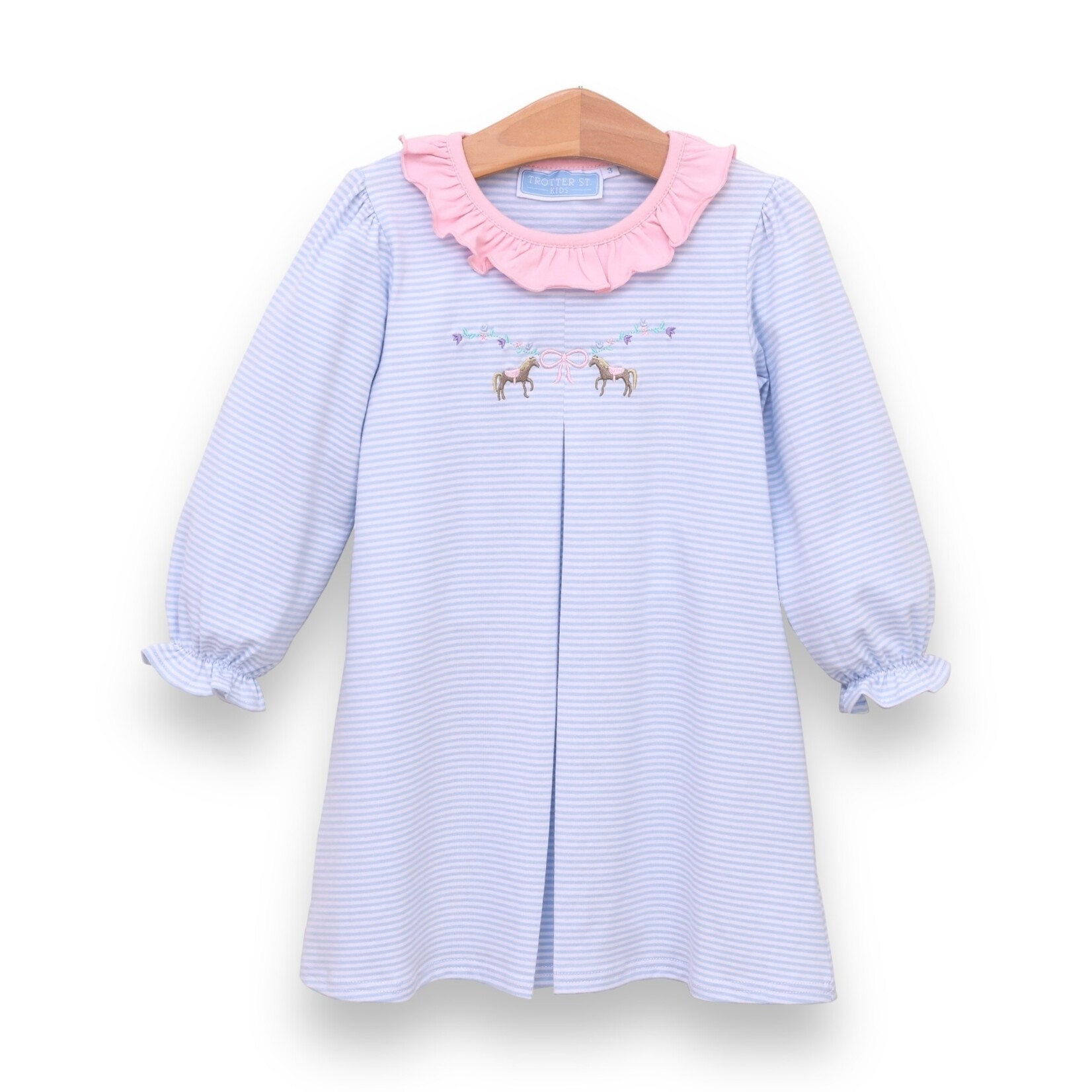 Trotter Street Kids Horse Embroidery Dress