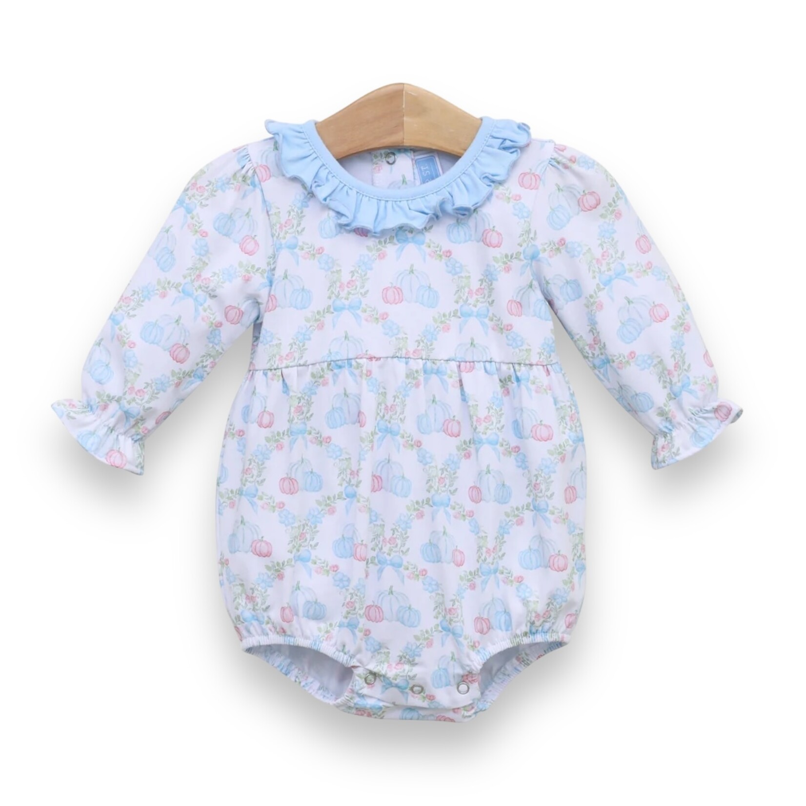 Trotter Street Kids Pumpkin Floral L/S Bubble