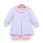 Trotter Street Kids Horse Embroidery Bloomer Set