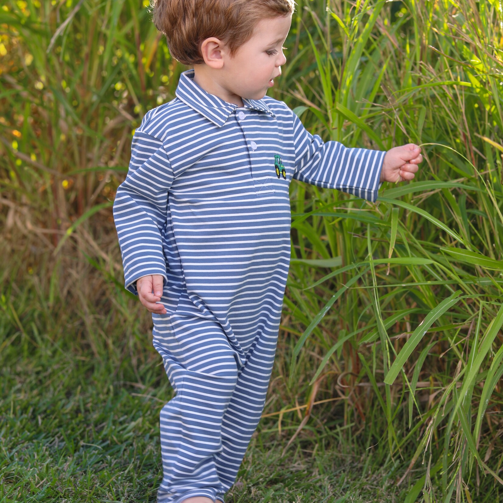 Trotter Street Kids Tractor Polo Romper