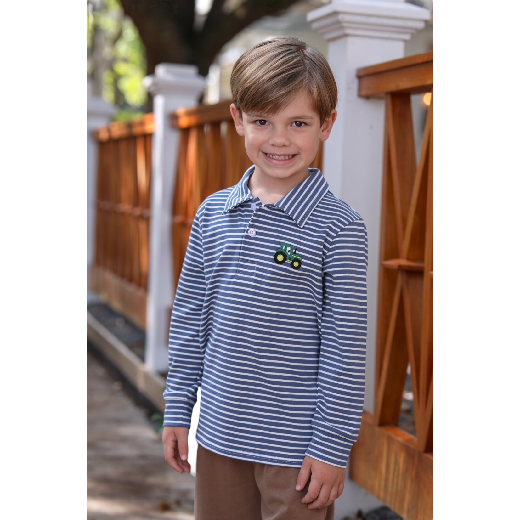 Trotter Street Kids Tractor L/S Polo
