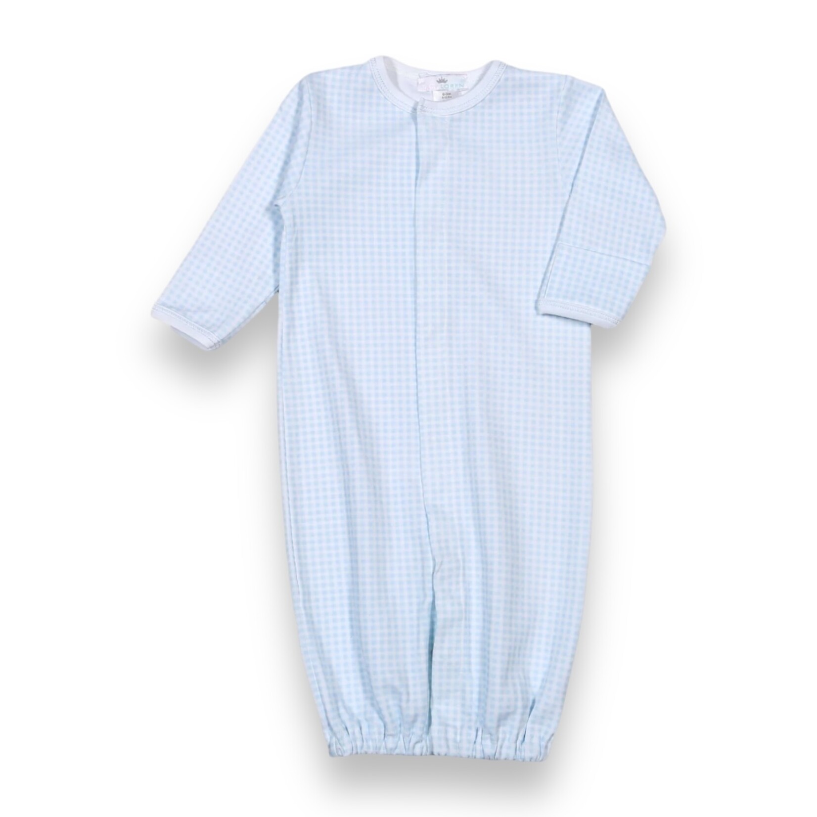 Baby Loren Blue Gingham Converter Gown