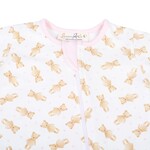 Luna & Arlo Teddy Zipper Footie - Pink