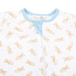 Luna & Arlo Teddy Zipper Footie - Blue