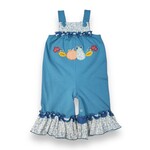 Millie Jay Pumpkin Applique Romper Girl Romper (Size 6M)