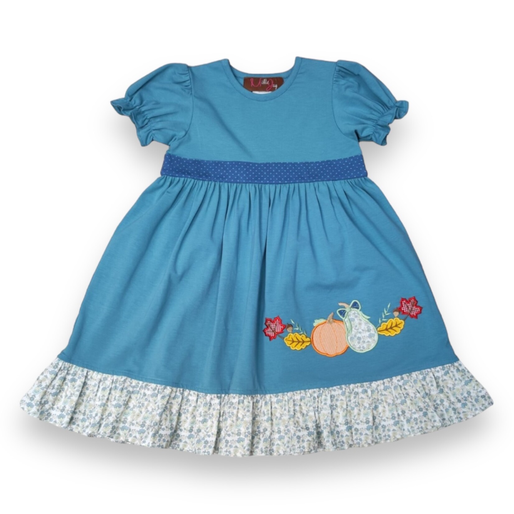 Millie Jay Pumpkin Applique Dress