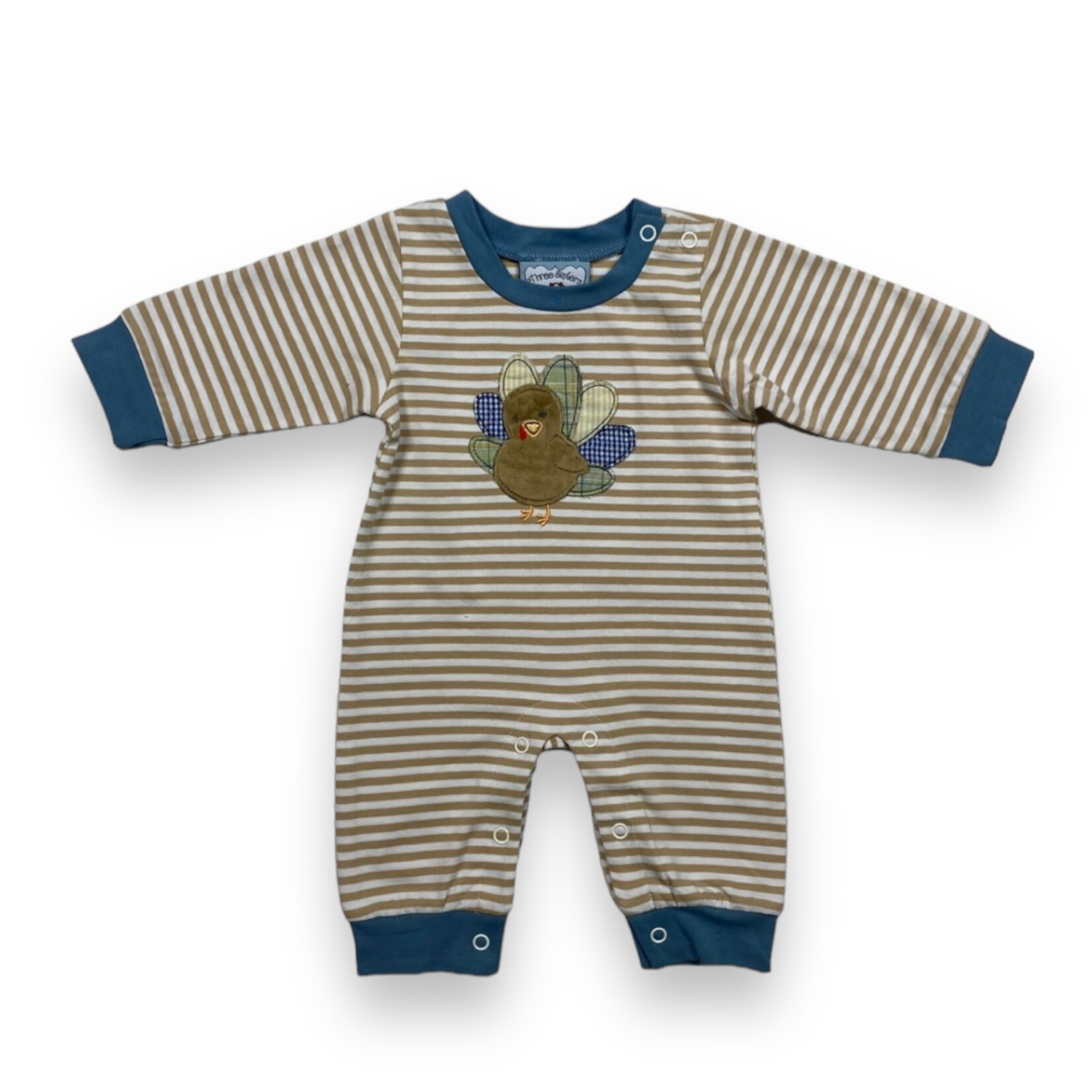 Three Sisters Turkey Applique Boy Romper