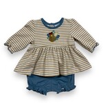 Three Sisters Turkey Applique Girl Bloomer Set