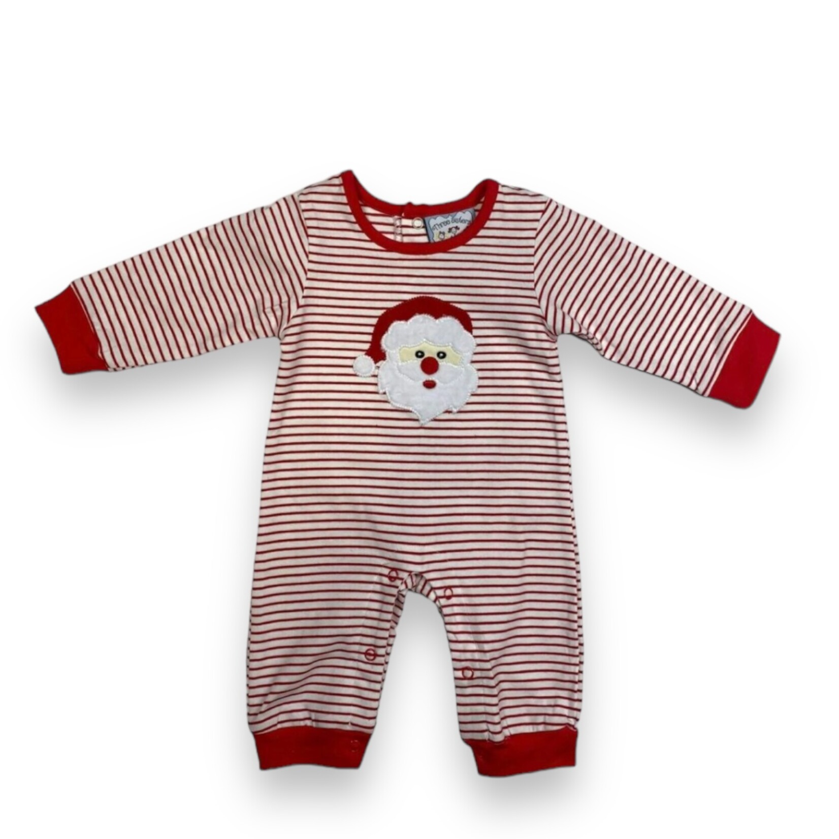Three Sisters Santa Applique Boy Romper