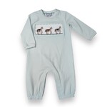 Three Sisters Horse Smocked Boy Romper