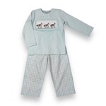 Three Sisters Horse Smocked Boy Pant Set