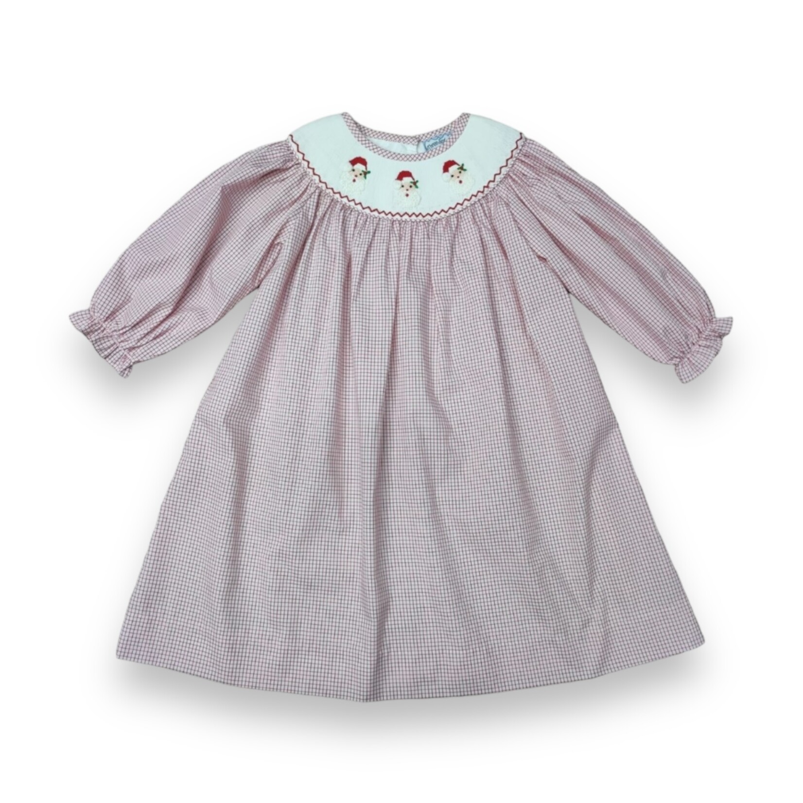 Three Sisters Santa Smocked L/S Bishop Dress