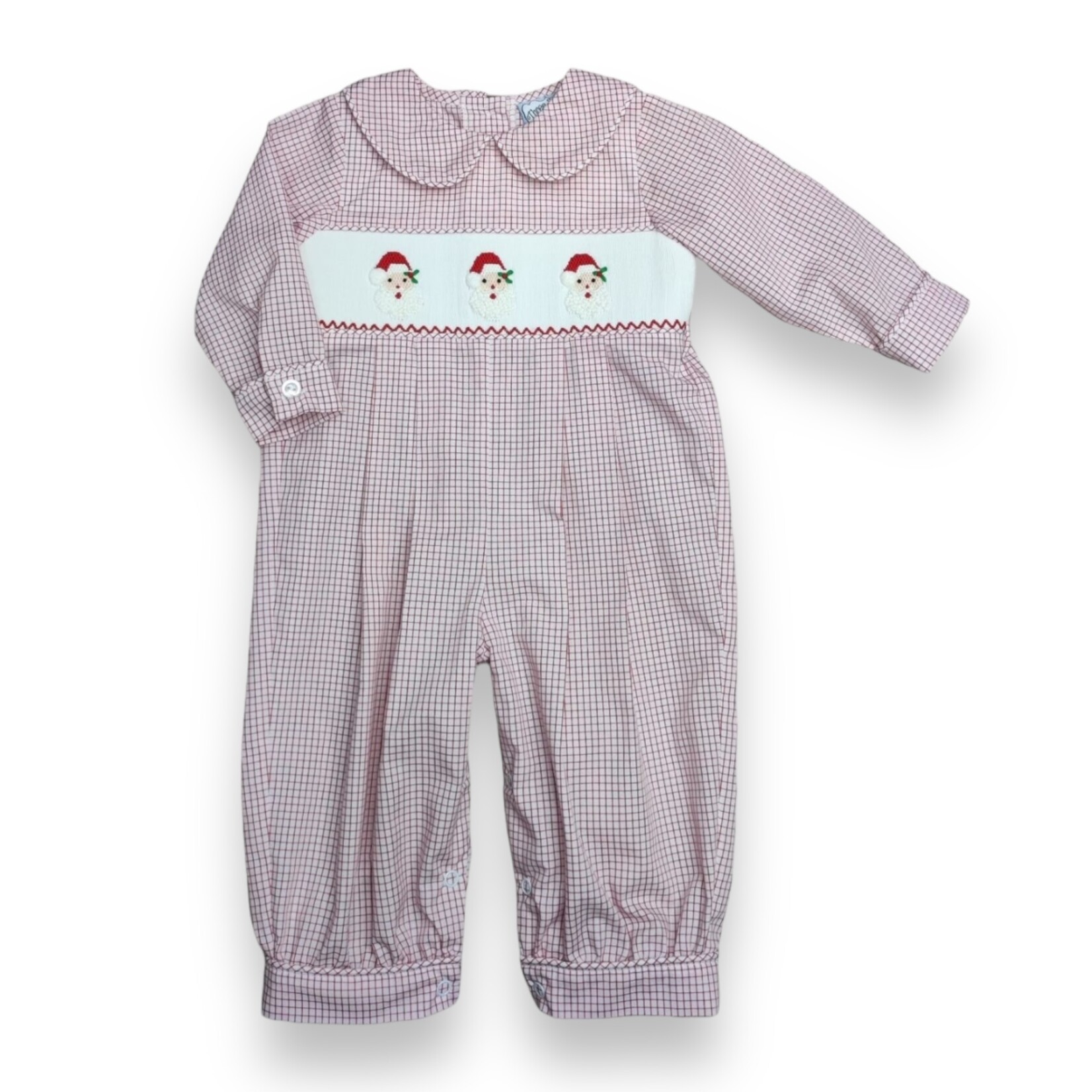 Three Sisters Santa Smocked Boy Longall