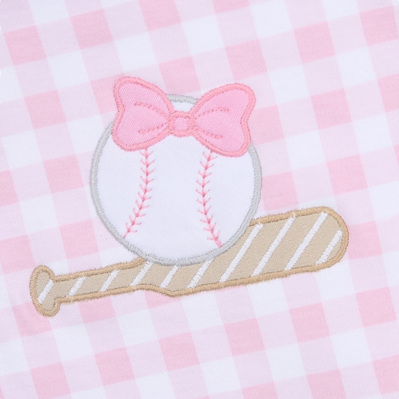 Batter Up Pink Gingham Bubble