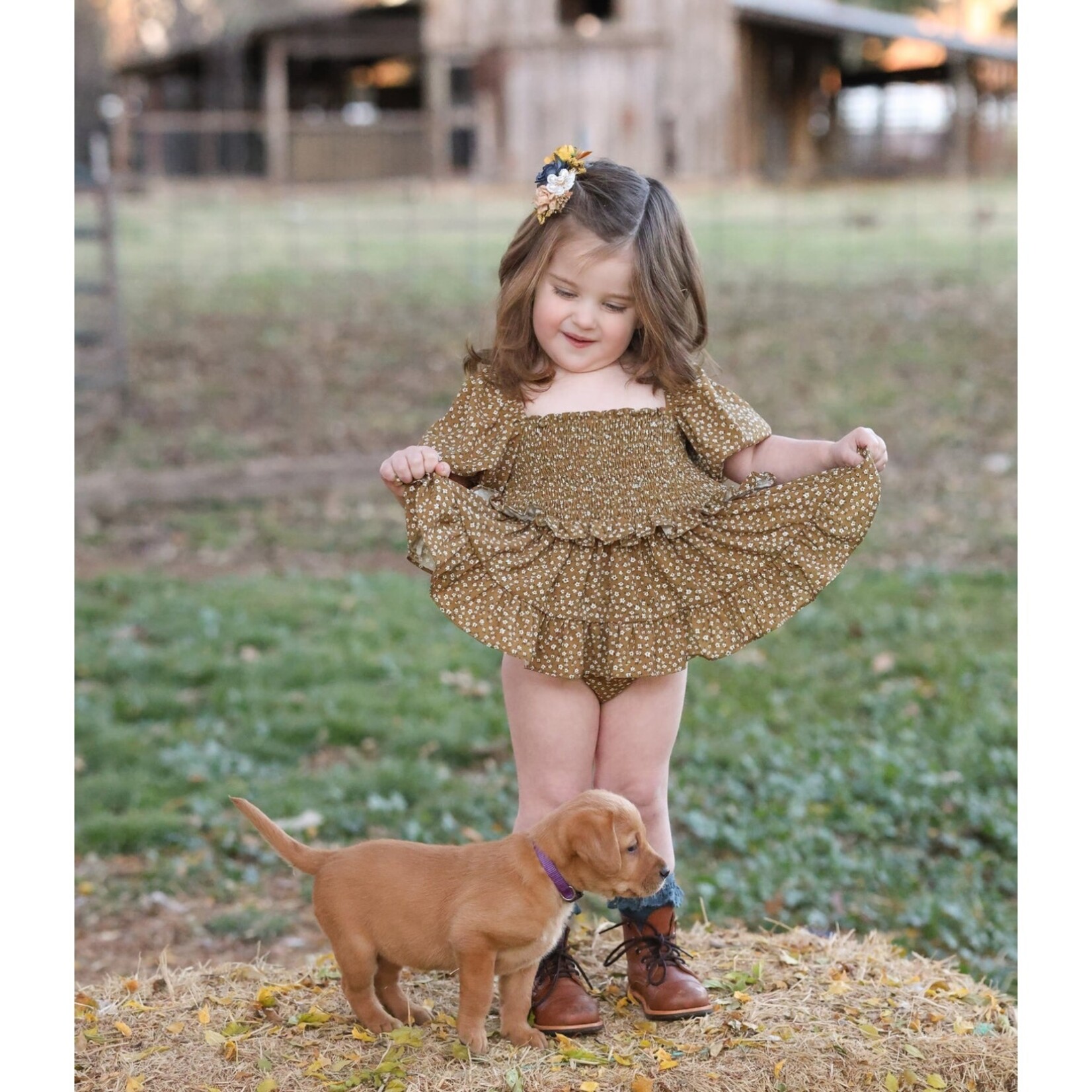 Be Girl Clothing Dixie Copper Floral Romper