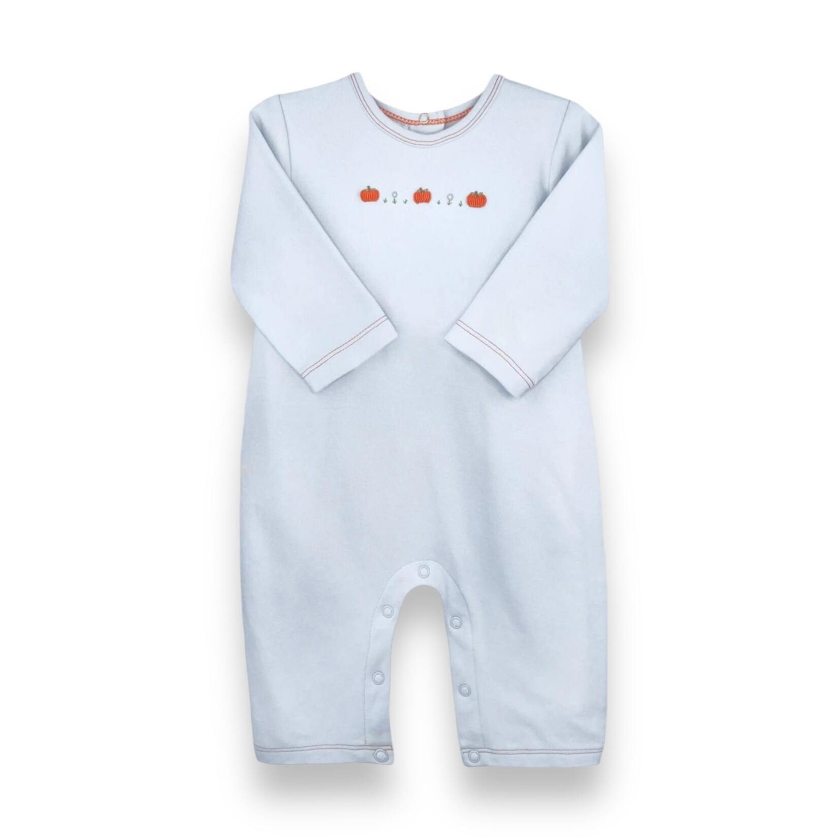 Petit Ami Blue French Pumpkin Romper (Size 3M)