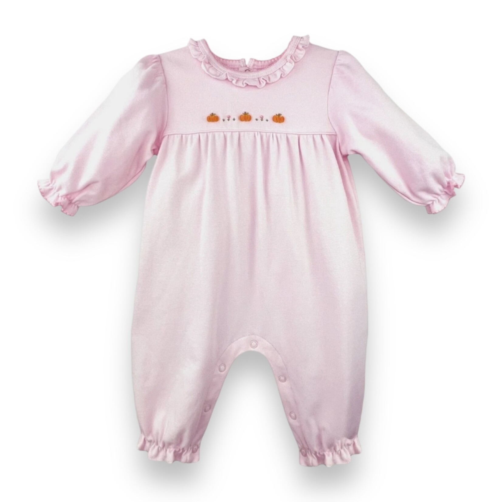 Petit Ami Pink French Pumpkin Romper- (Size 3M)