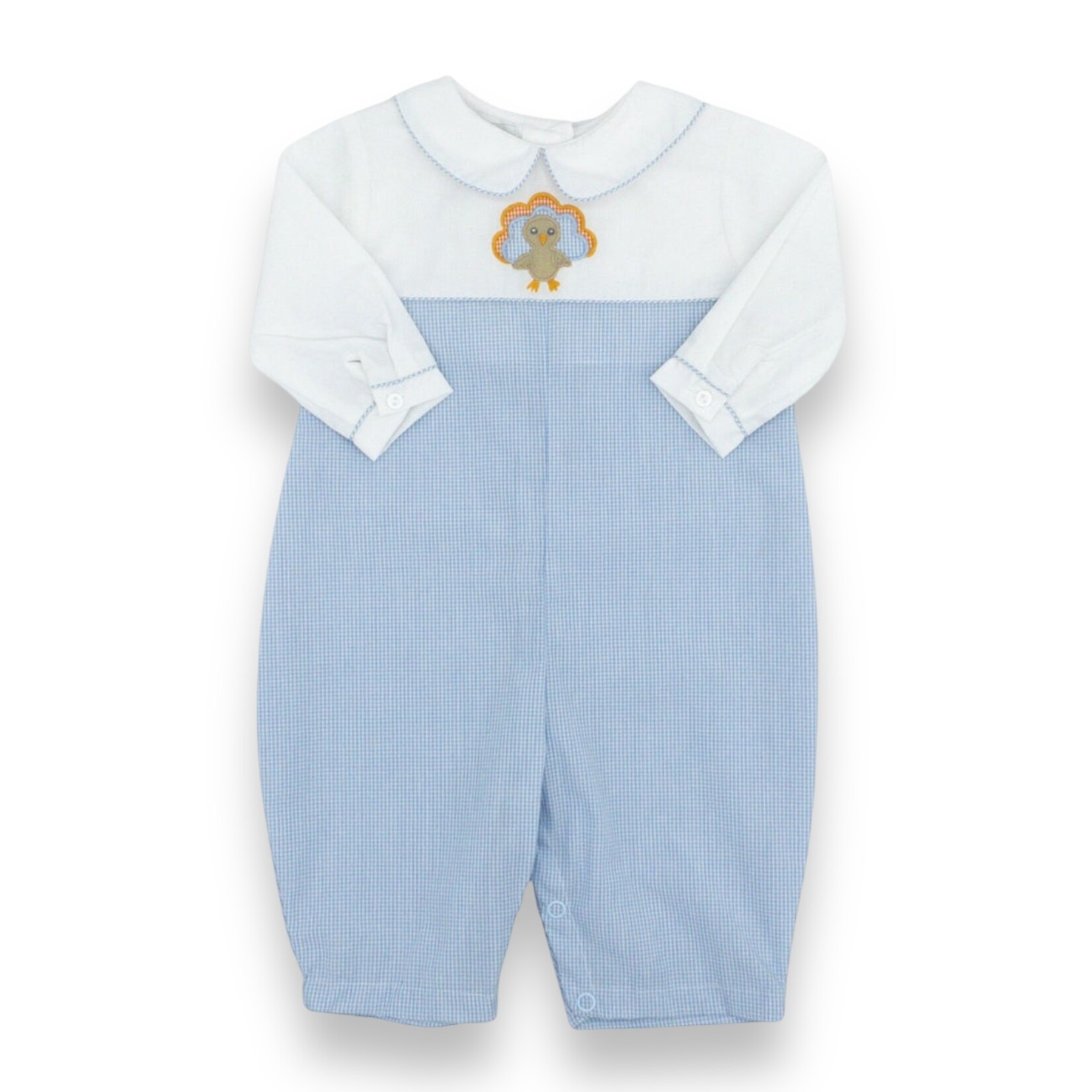 Petit Ami Blue Turkey Romper