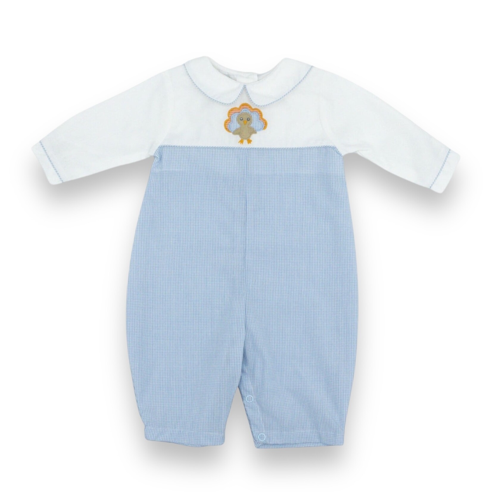 Petit Ami Blue Turkey Romper
