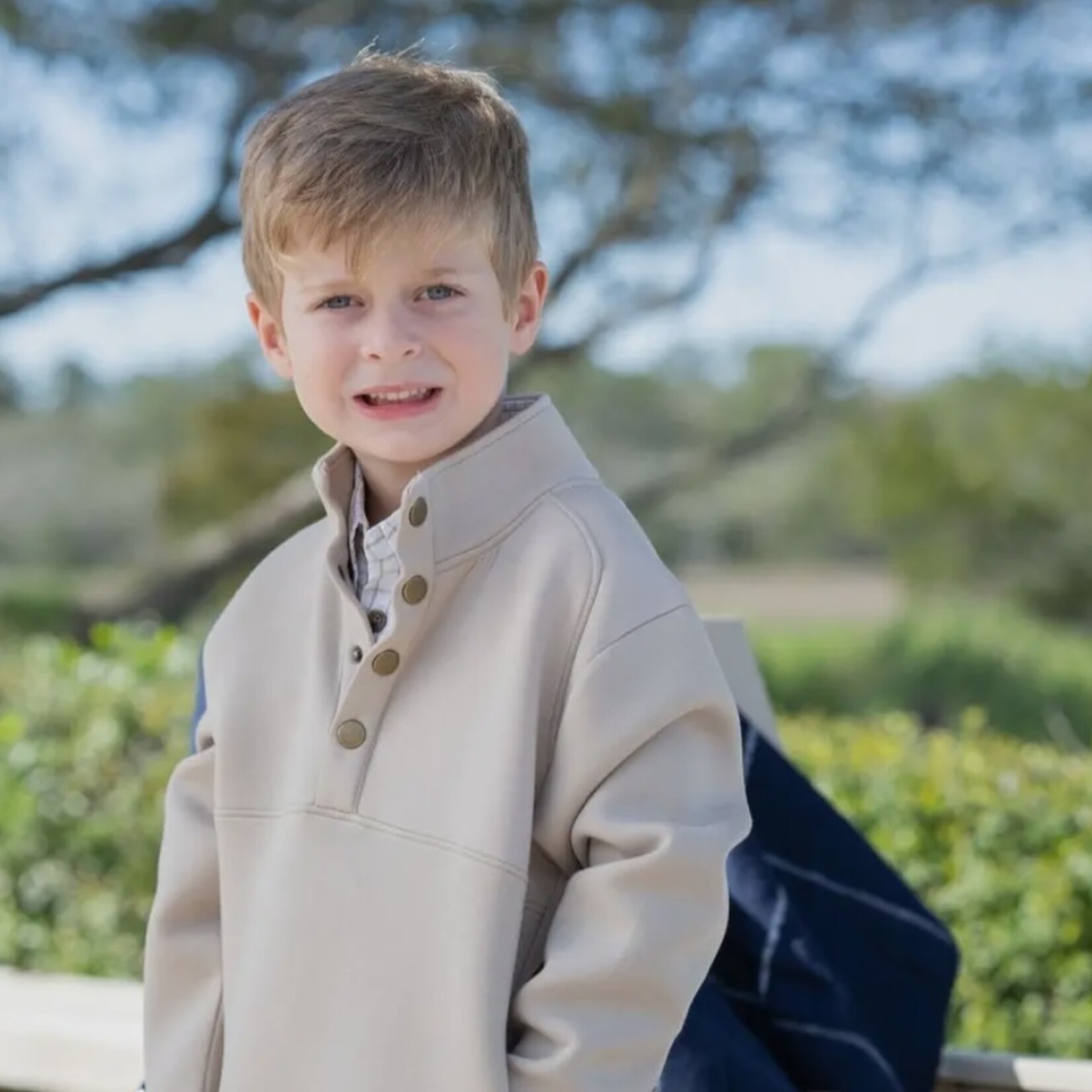 Saltwater Boys Pierce Performance Pullover - Khaki