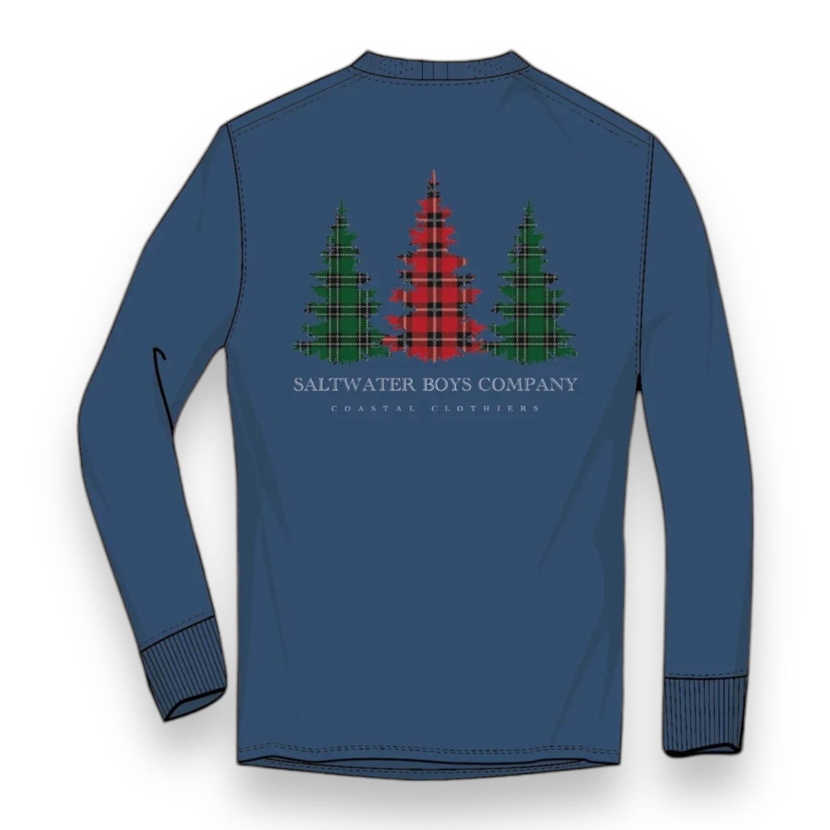 Saltwater Boys Plaid Trees L/S Graphic Tee